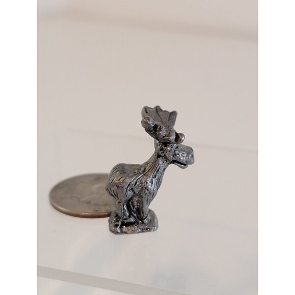 Solid Pewter Silver MOOSE Funny Highly Detailed Figurine Bartlett - Picture 5 of 7